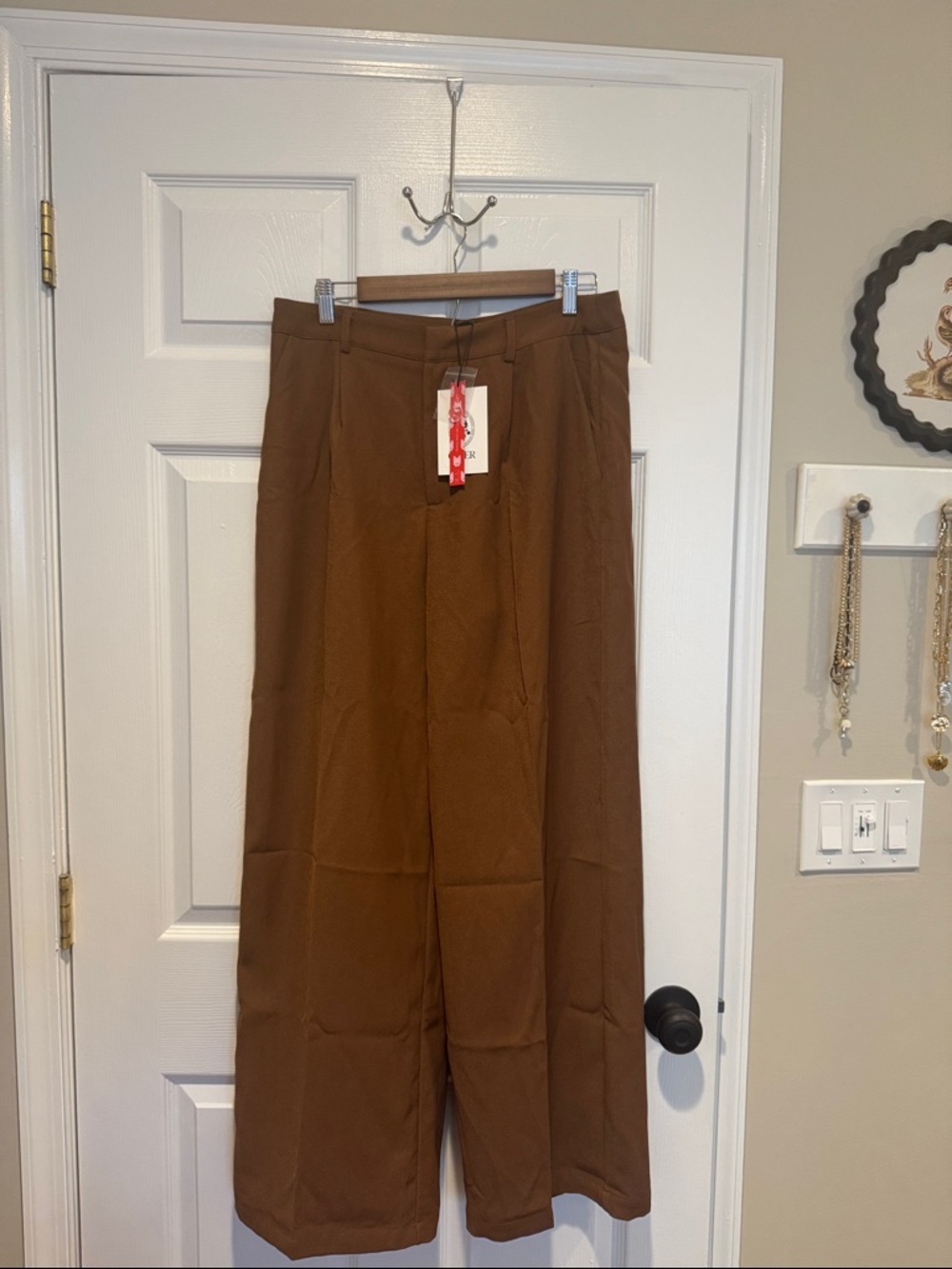 Cider Trouser Wide-Leg Brown Womens Dress Pants NWT
